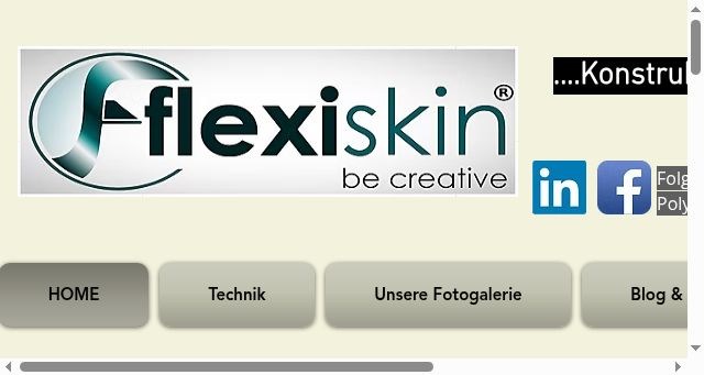 Screenshot of flexiskin.at