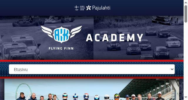 Screenshot of flyingfinnacademy.fi