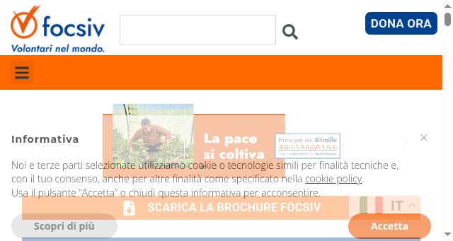 Screenshot of focsiv.it
