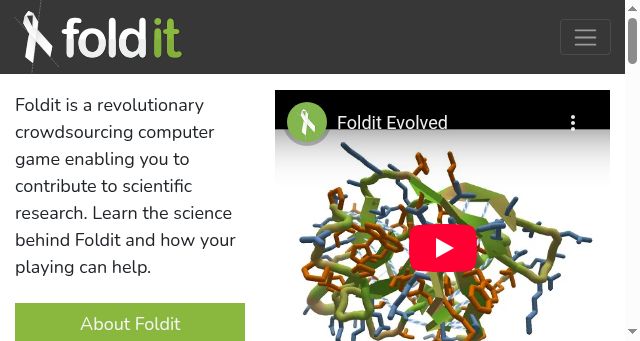 Screenshot of fold.it