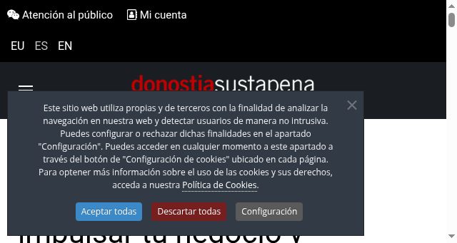 Screenshot of fomentosansebastian.eus