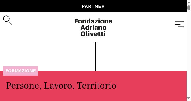 Screenshot of fondazioneadrianolivetti.it