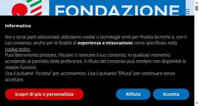 Screenshot of fondazionecortina.com