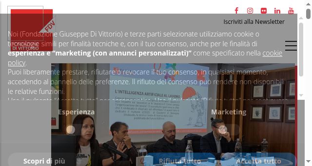 Screenshot of fondazionedivittorio.it