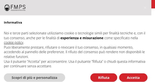 Screenshot of fondazionemps.it