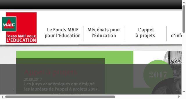 Screenshot of fondsmaifpourleducation.fr