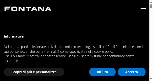 Screenshot of fontanaforni.com