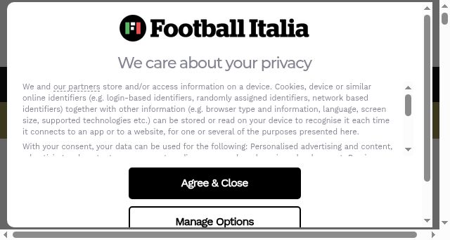 Screenshot of football-italia.net