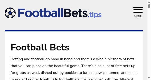 Screenshot of footballbets.tips