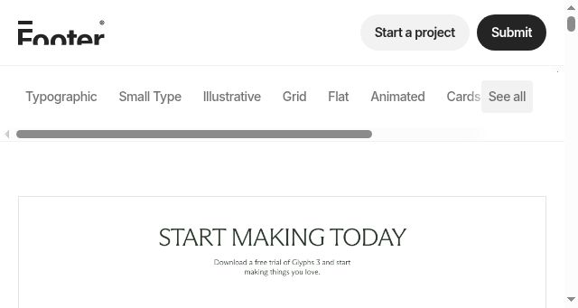 Screenshot of footer.design