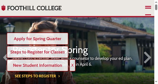 Screenshot of foothill.edu