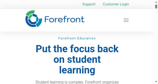 Screenshot of forefront.education