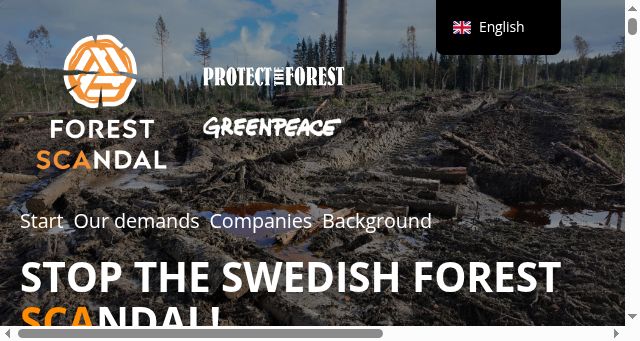 Screenshot of forestscandal.org