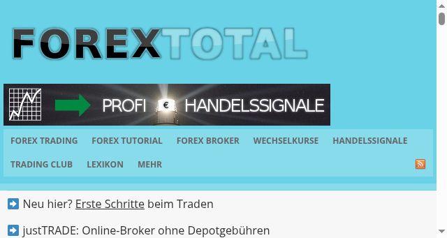 Screenshot of forextotal.de