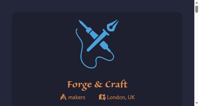 Screenshot of forgeandcraft.co.uk