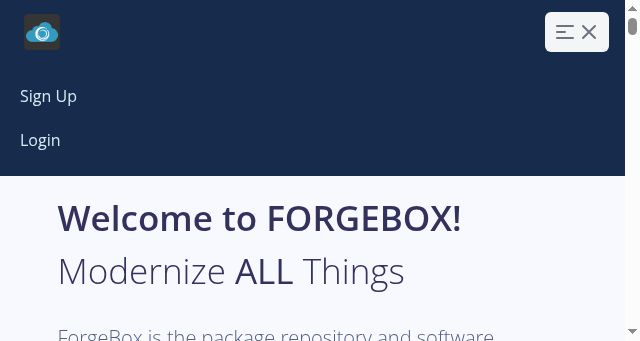 Screenshot of forgebox.io