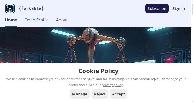 Screenshot of forkable.io