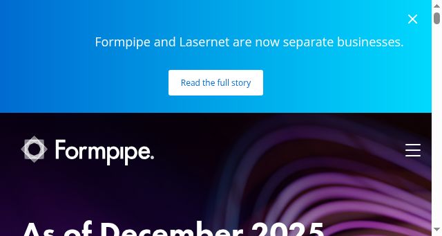 Screenshot of formpipe.com