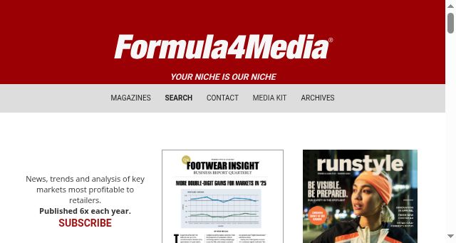 Screenshot of formula4media.com