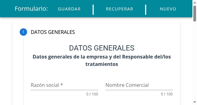 Screenshot of formularios.eu