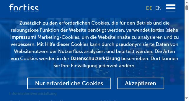 Screenshot of fortiss.org