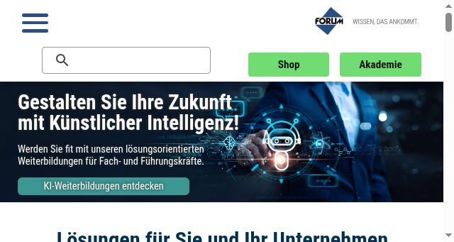 Screenshot of forum-verlag.com