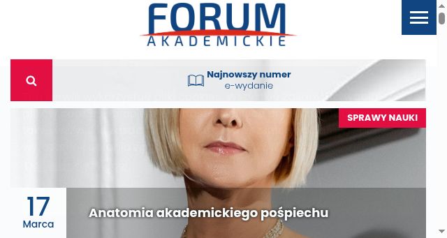 Screenshot of forumakademickie.pl