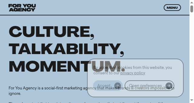 Screenshot of foryouagency.com