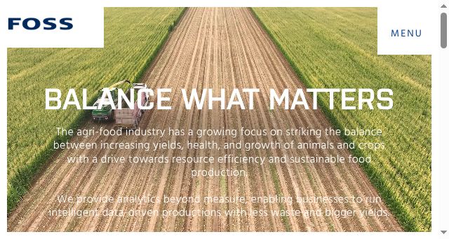 Screenshot of fossanalytics.com