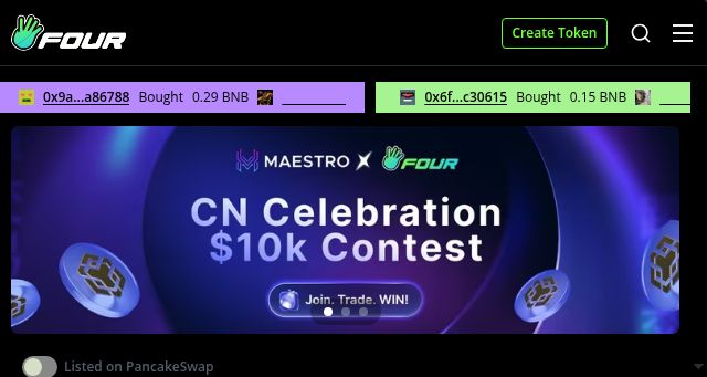 Screenshot of four.meme