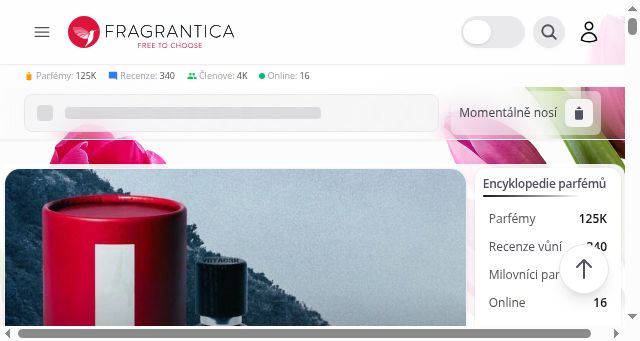 Screenshot of fragrantica.cz