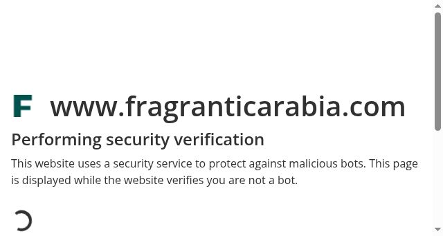 Screenshot of fragranticarabia.com