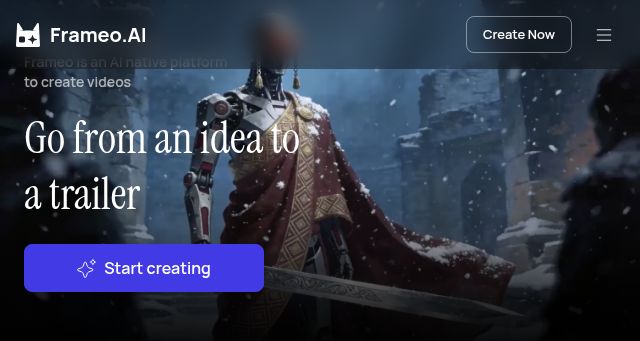 Screenshot of frameo.ai