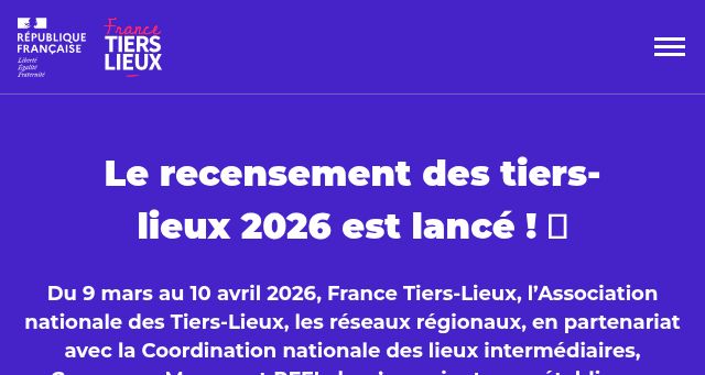 Screenshot of francetierslieux.fr