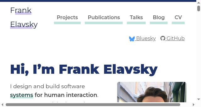 Screenshot of frank.computer