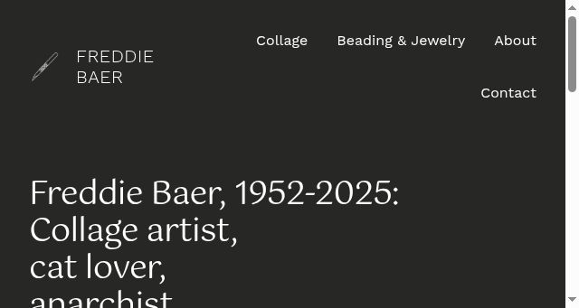 Screenshot of freddiebaer.com