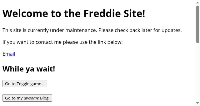 Screenshot of freddieyershon.co.uk