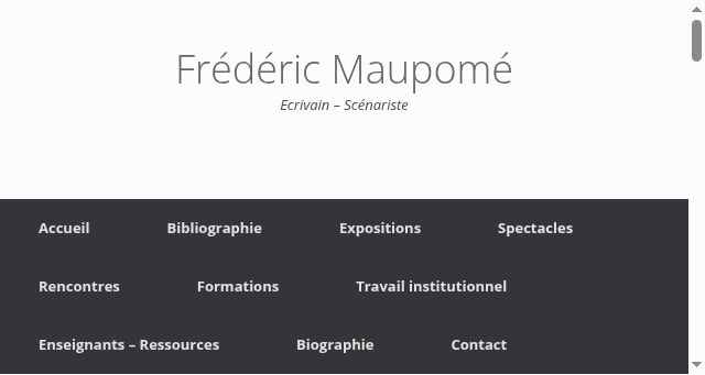 Screenshot of fredericmaupome.fr