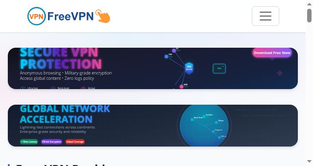 Screenshot of free-vpn.cc