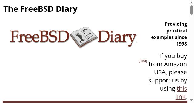 Screenshot of freebsddiary.org