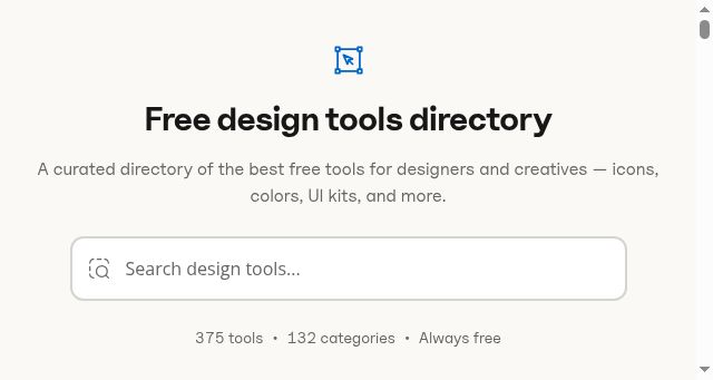 Screenshot of freedesigntools.com
