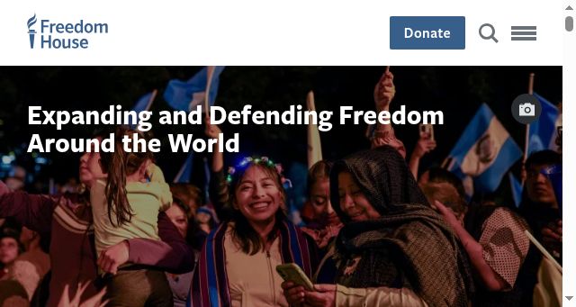 Screenshot of freedomhouse.org