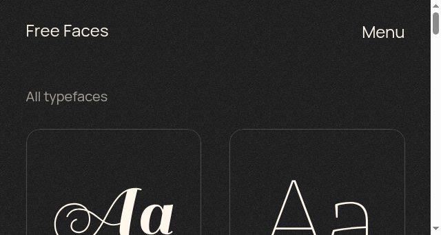 Screenshot of freefaces.gallery