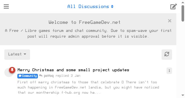 Screenshot of freegamedev.net