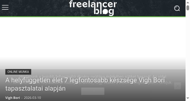Screenshot of freelancerblog.hu