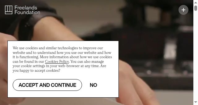 Screenshot of freelandsfoundation.co.uk