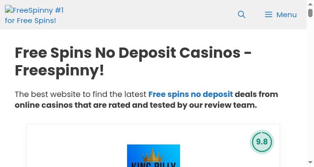 Screenshot of freespinny.io