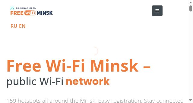 Screenshot of freewifiminsk.by