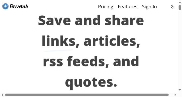 Screenshot of freezetab.com