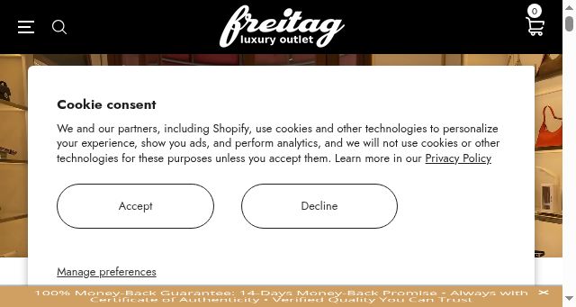 Screenshot of freitag.boutique